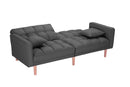 FUTON SLEEPER SOFA WITH 2 PILLOWS DARK GREY FABRIC（same as W223S00991、W223S00417。Size difference, See Details in page.） - Atlantic Fine Furniture Inc