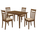 Robles - 5 Piece Rectangular Dining Table Set - Chestnut - Atlantic Fine Furniture Inc
