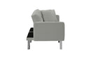 FUTON SOFA SLEEPER Light Grey VELVET WITH 2 PILLOWS（same as W223S00948、W223S01118、W223S01464。Size difference, See Details in page.） - Atlantic Fine Furniture Inc