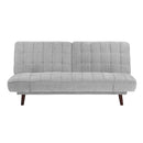 Elegant Three-in-One Lounger Sofa Sleeper Silver-Gray Chenille Fabric Upholstered Attached Cushions Adjustable Arms Casual Living Room Furniture - Atlantic Fine Furniture Inc