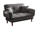 RELAX LOUNGE SOFA BED SLEEPER WITH 2 PILLOWS GREY FABRIC - Atlantic Fine Furniture Inc