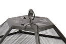 Garden & Outdoor Hex-Shaped wood Fire Pit with Spark Screen Poker and Fireplace Cover - Atlantic Fine Furniture Inc