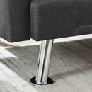 Modern Convertible Folding Futon Sofa Bed ,  Grey Fabric Sleeper Sofa Couch for Compact Living Space. - Atlantic Fine Furniture Inc