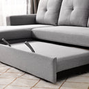 [VIDEO] 90" Reversible Pull out Sleeper L-Shaped Sectional Storage Sofa Bed,Corner sofa-bed with Storage Chaise Left/Right Handed - Atlantic Fine Furniture Inc