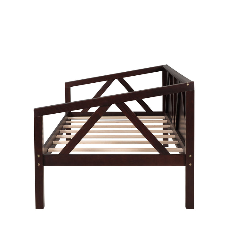Twin Size Daybed, Wood Slat Support, Espresso