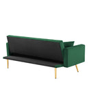 GREEN Convertible Folding Futon Sofa Bed , Sleeper Sofa Couch for Compact Living Space. - Atlantic Fine Furniture Inc