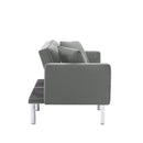 FUTON SOFA SLEEPER GREY VELVET WITH 2 PILLOWS（same asW223S01431、W223S01464。Size difference, See Details in page.
） - Atlantic Fine Furniture Inc