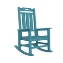 Presidential Rocking Chair HDPE Rocking Chair Fade-Resistant Porch Rocker Chair, All Weather Waterproof for Balcony/Beach/Pool ,Blue - Atlantic Fine Furniture Inc