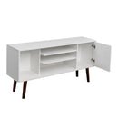 TV Stand Use in Living Room Furniture with 1 storage and 2 shelves Cabinet, high quality particle board,White - Atlantic Fine Furniture Inc
