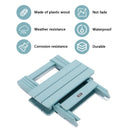 TALE Adirondack Portable Folding Side Table Square All-Weather and Fade-Resistant Plastic Wood Table Perfect for Outdoor Garden, Beach, Camping, Picnics Blue - Atlantic Fine Furniture Inc