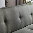 Modern Fabric Futon Sofa Bed , Convertible Folding Futon Sofa Bed Sleeper for Home Living Room .（Light Grey ） - Atlantic Fine Furniture Inc