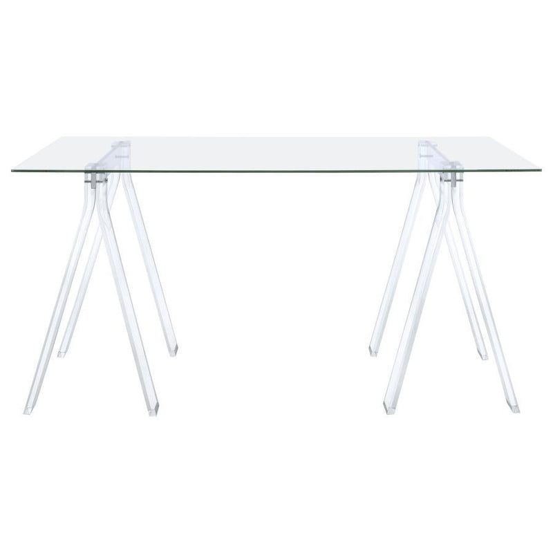 Amaturo - Writing Desk With Glass Top - Clear