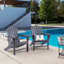 Classic Outdoor Adirondack Chair Set of 2 for Garden Porch Patio Deck Backyard, Weather Resistant Accent Furniture, Slate Grey - Atlantic Fine Furniture Inc