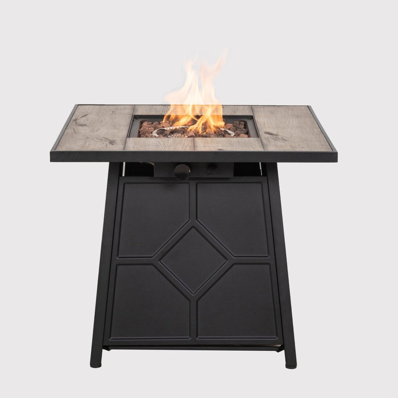 28'' Outdoor 40,000BTU Auto-Ignition Propane Gas Fire Table with Waterproof Cover - Atlantic Fine Furniture Inc