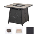 28'' Outdoor 40,000BTU Auto-Ignition Propane Gas Fire Table with Waterproof Cover - Atlantic Fine Furniture Inc
