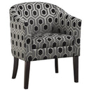 Jansen - Upholstered Accent Club Chair - Gray And Black - Atlantic Fine Furniture Inc