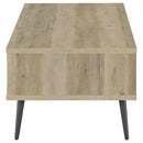 Welsh - 1-Drawer Engineered Wood Coffee Table Antique Pine - Distressed Pine - Atlantic Fine Furniture Inc