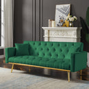 GREEN Convertible Folding Futon Sofa Bed , Sleeper Sofa Couch for Compact Living Space. - Atlantic Fine Furniture Inc