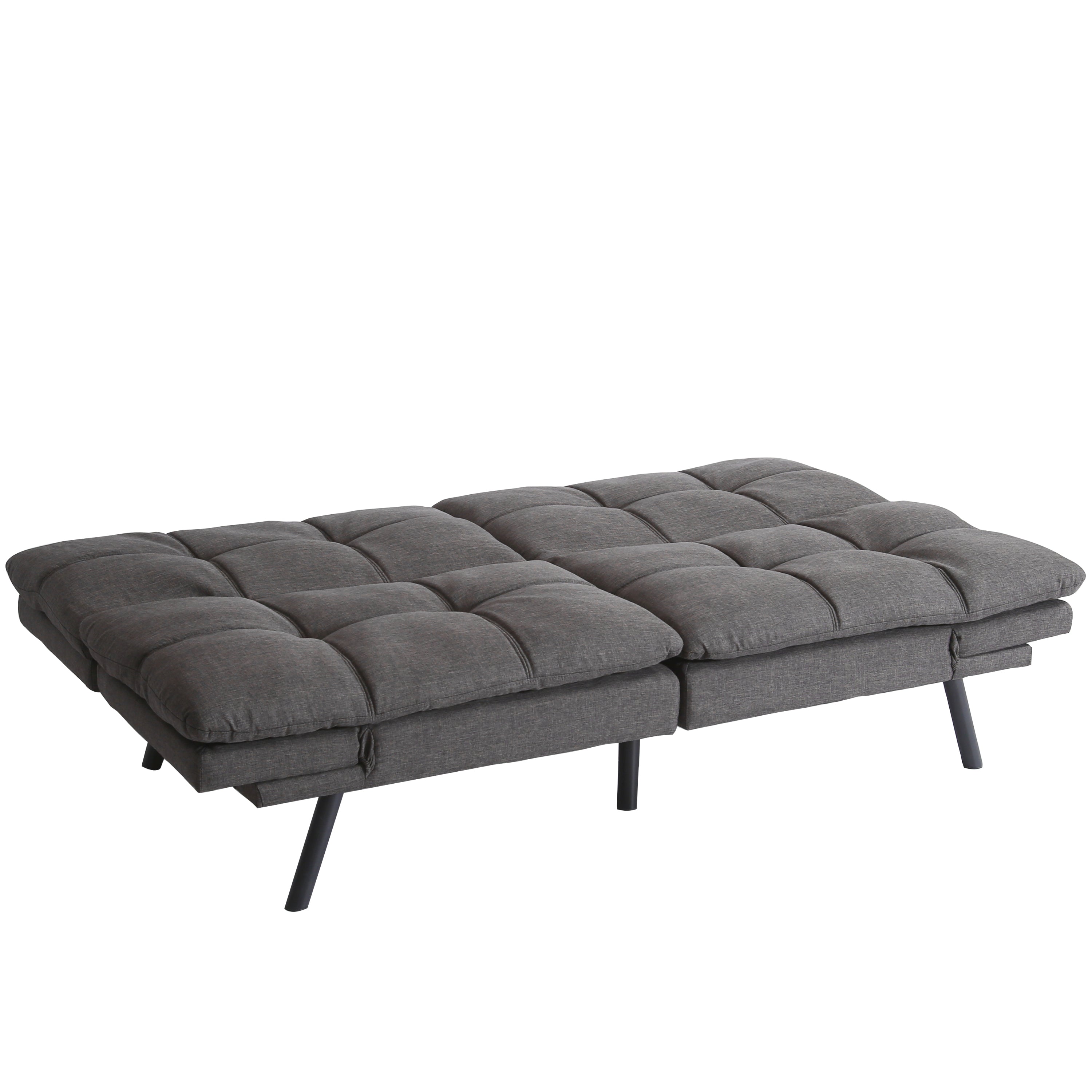 Convertible Memory Foam Futon Couch Bed, Modern Folding Sleeper Sofa-SF267FADGY - Atlantic Fine Furniture Inc