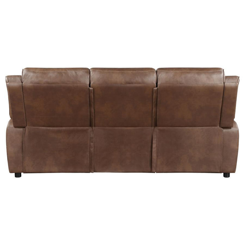 Ellington - Upholstered Padded Arm Sofa - Dark Brown