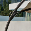 LAUSAINT HOME 11FT Deluxe Patio Umbrella with Base Included,Outdoor Large Hanging Cantilever Curvy Umbrella with 360° Rotation for Pool,Garden,Deck,Lawn (11FT-CHAMPAGNE) - Atlantic Fine Furniture Inc