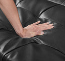 Black PU leather upholstered sleeper sofa combination - Atlantic Fine Furniture Inc