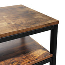 Wooden TV cabinet console, TV media cabinet/three-tier industrial storage cabinet with lockers - Atlantic Fine Furniture Inc