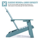 TALE Adirondack Chair Backyard Furniture Painted Seating with Cup Holder All-Weather and Fade-Resistant Plastic Wood for Lawn Outdoor Patio Deck Garden Porch Lawn Furniture Chairs Blue - Atlantic Fine Furniture Inc