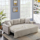 Artemax 87.7“Leathaire Reversible Sleeper Sectional Sofa with storage - Atlantic Fine Furniture Inc