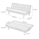 Black Fabric Sofa Bed ， Convertible Folding Futon Sofa Bed Sleeper for Home Living Room . - Atlantic Fine Furniture Inc