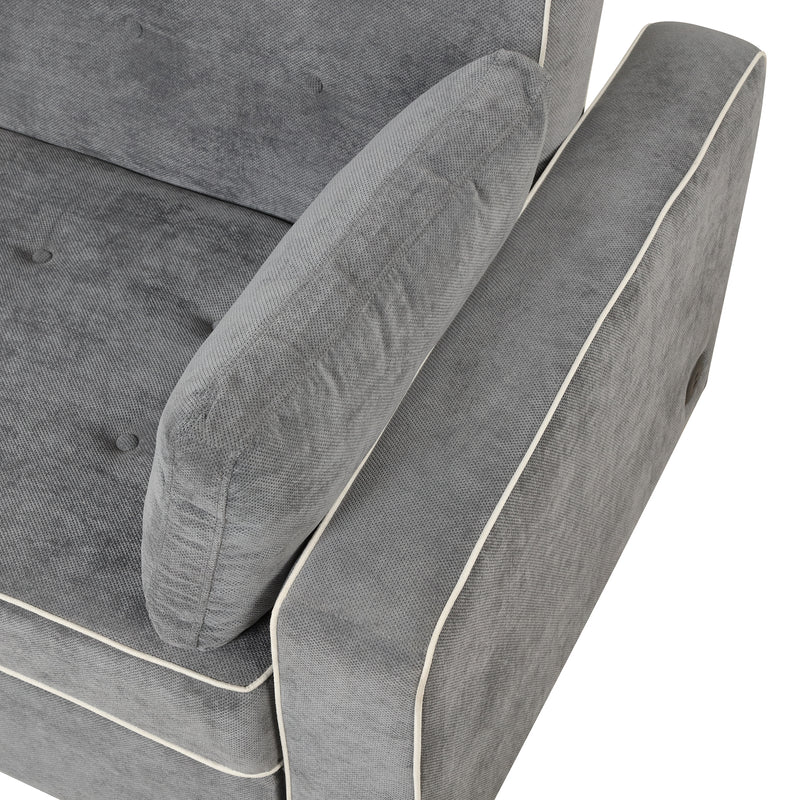 Orisfur. Linen Upholstered Sleeper Bed , Pull Out Sofa Bed Couch attached two throw pillows,Dual USB Charging Port and Adjustable Backrest for Living Room Space - Atlantic Fine Furniture Inc