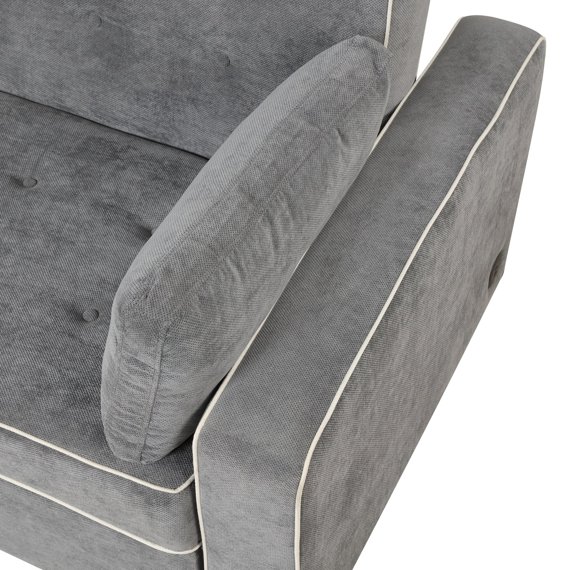 Linen Upholstered Sleeper Bed , Pull Out Sofa Bed Couch attached two throw pillows,Dual USB Charging Port and Adjustable Backrest for Living Room Space,Gray - Atlantic Fine Furniture Inc