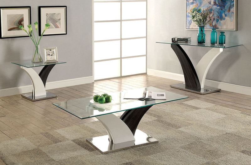 Sloane - End Table - White / Dark Gray