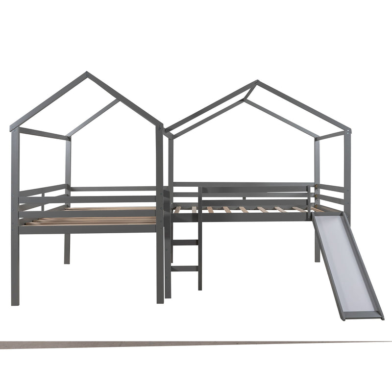 Loft Bed With Roof - Slide - Guardrail