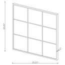 Quetzal - Square Window Pane Wall Mirror - Black - Atlantic Fine Furniture Inc