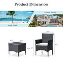 Patio Furniture Set, Outdoor Chairs and Coffee Table, PE Rattan Wicker Bistro Table Set for Balcony, Lawn, Garden, Backyard, Beige (Throw Pillow NOT Included) - Atlantic Fine Furniture Inc