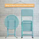 Premium Steel Patio Bistro Set, Folding Outdoor Patio Furniture Sets, 3 Piece Patio Set of Foldable Patio Table and Chairs - Atlantic Fine Furniture Inc