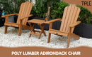 TALE Adirondack Chair Backyard Outdoor Furniture Painted Seating with Cup Holder All-Weather and Fade-Resistant Plastic Wood for Lawn Patio Deck Garden Porch Lawn Furniture Chairs Brown - Atlantic Fine Furniture Inc