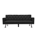 Modern Convertible Folding Futon Sofa Bed ,  Black Fabric Sleeper Sofa Couch for Compact Living Space. - Atlantic Fine Furniture Inc