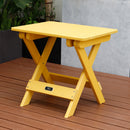 TALE Adirondack Portable Folding Side Table Square All-Weather and Fade-Resistant Plastic Wood Table Perfect for Outdoor Garden, Beach, Camping, Picnics Yellow - Atlantic Fine Furniture Inc