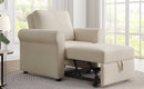 3-in-1 Sofa Bed Chair, Convertible Sleeper Chair Bed,Adjust Backrest Into a Sofa,Lounger Chair,Single Bed,Modern Chair Bed Sleeper for Adults,Beige - Atlantic Fine Furniture Inc