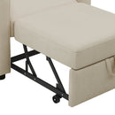 3-in-1 Sofa Bed Chair, Convertible Sleeper Chair Bed,Adjust Backrest Into a Sofa,Lounger Chair,Single Bed,Modern Chair Bed Sleeper for Adults,Beige - Atlantic Fine Furniture Inc