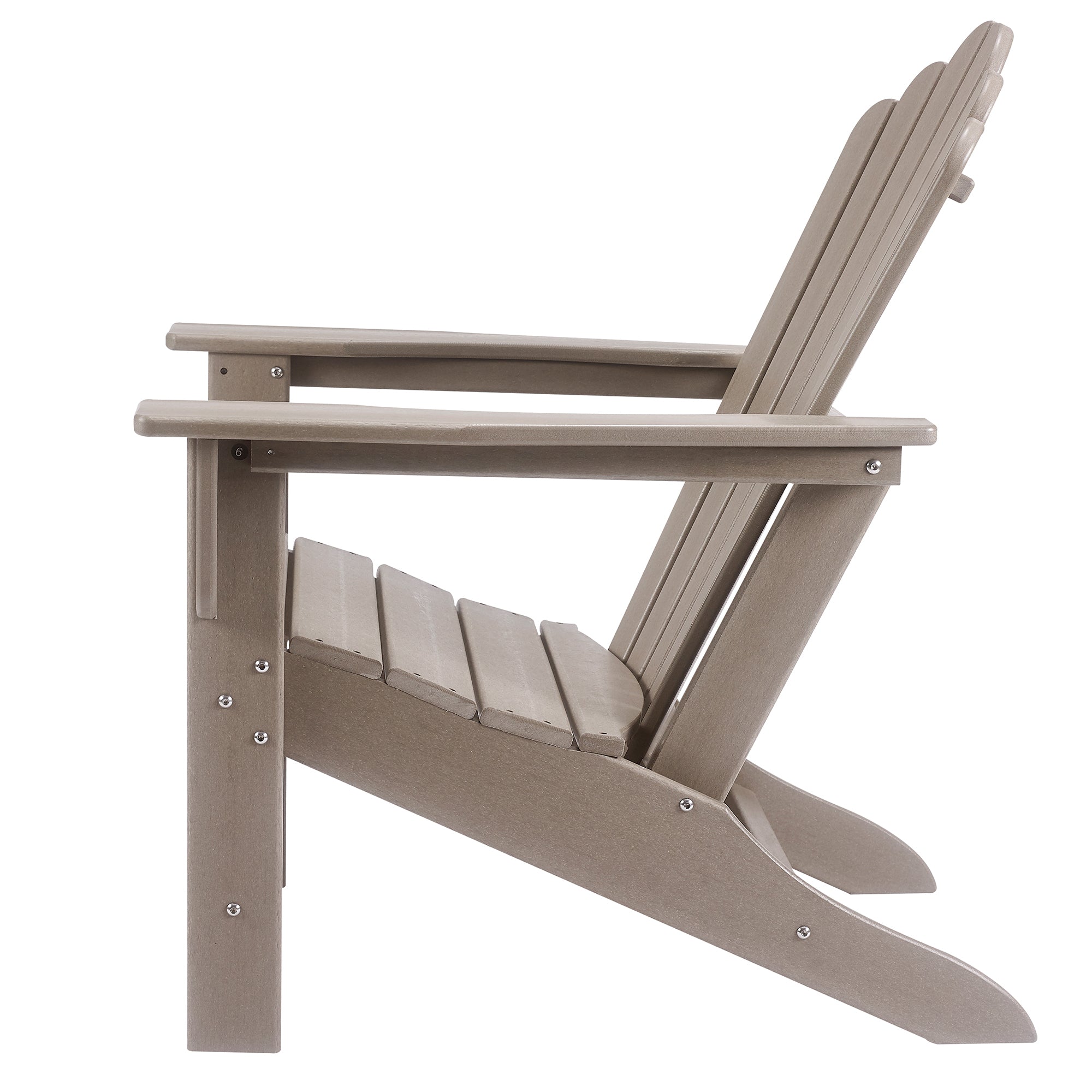 Classic Outdoor Adirondack Chair Set of 2 for Garden Porch Patio Deck Backyard, Weather Resistant Accent Furniture, Brown - Atlantic Fine Furniture Inc