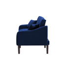 FUTON SOFA SLEEPER BLUE VELVET WITH 2 PILLOWS(same as W223S01469、W223S00358。Size difference, See Details in page.) ***Not available for sale on Walmart*** - Atlantic Fine Furniture Inc