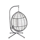 Swing Egg Chair With Stand, High-Quality Modern Design, 37.4x37.4x76.77 (Red) - Atlantic Fine Furniture Inc