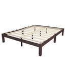 Queen Size Wood Platform Bed Frame, No Box Spring Needed, Strong Wood Slat Support, Easy Assembly - Atlantic Fine Furniture Inc