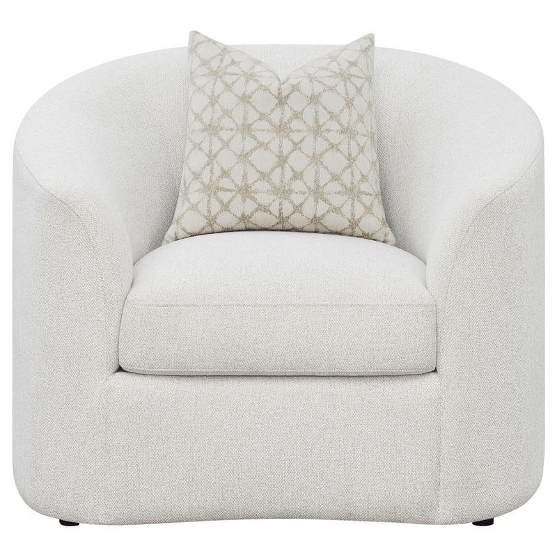 Rainn - Upholstered Tight Back Chair - Latte