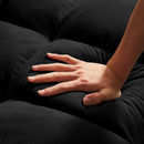 Modern Velvet Convertible Loveseat Sleeper Sofa Couch with Adjustable Backrest, 2 Seater Sofa With Pull-Out Bed with 2 Lumbar Pillows For Small Living Room & Apartment - Atlantic Fine Furniture Inc