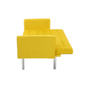 Square arm sleeper sofa Yellow Velvet ***Not available for sale on Walmart*** - Atlantic Fine Furniture Inc
