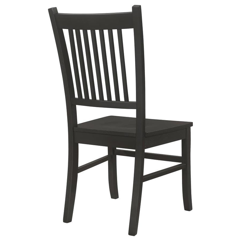 Marbrisa - Slat Back Dining Side Chair (Set of 2) - Matte Black